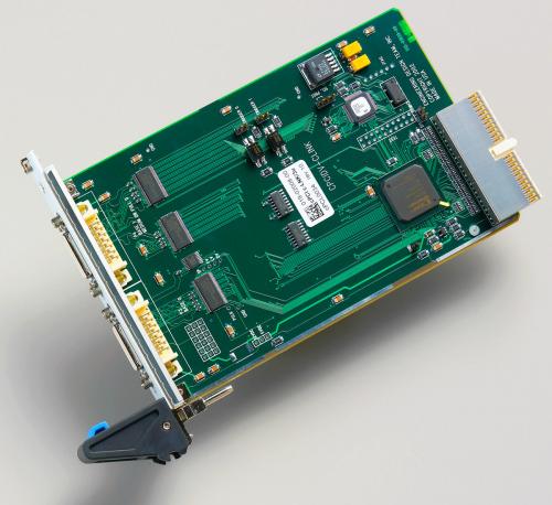 EDT cPCI DV C-Link video frame grabber with two MDR26, one opto-coupled Berg, and one optional DB15 connectors for data and control needs supporting base, dual base, medium modes. 